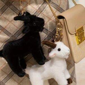 Black Goat Plush Keychains